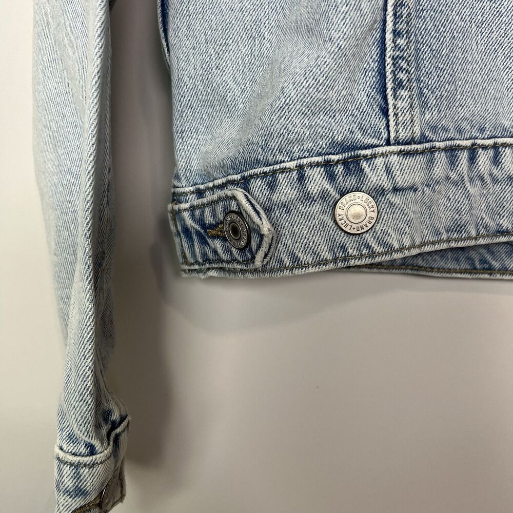 Women's Lucky Brand Distressed Denim Jacket Size Small NWT $109.50‎ - Picture 9 of 12